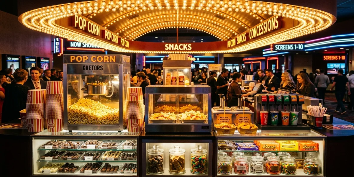 Pochoclos Dulces y Salados Recién Hechos, Nachos con Queso y Gaseosas
